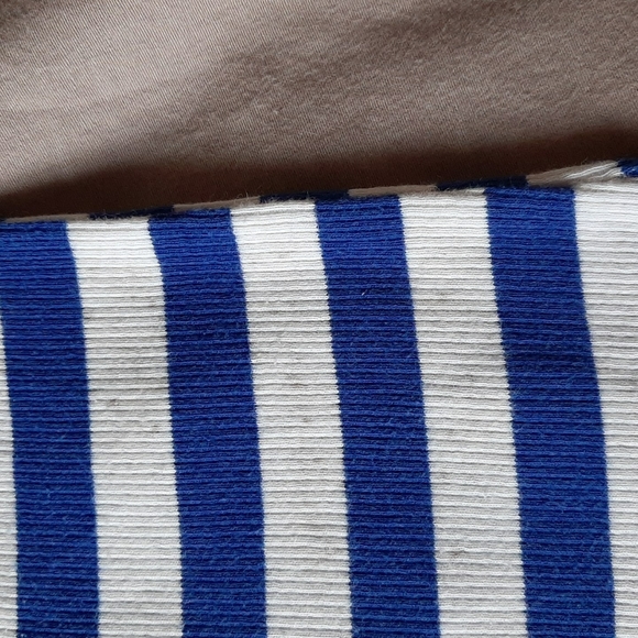 Blue striped long sleeve wide neck top - Picture 4 of 4